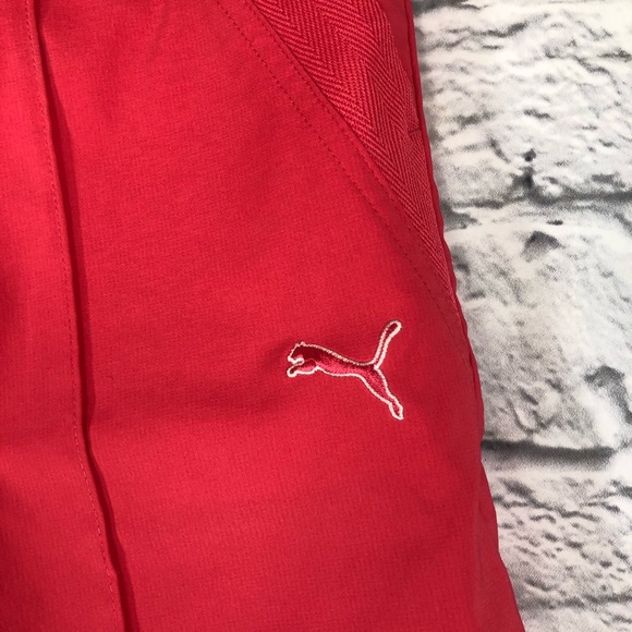 Puma USP DRY Bermuda shorts Size 6 Bright coral Pink zip up - Picture 3 of 9